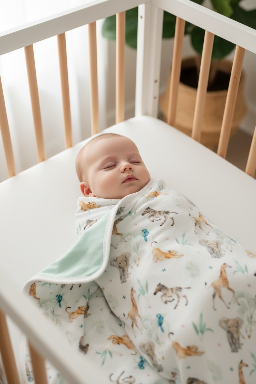 Safari Double Layered Swaddle Blanket - Image 2