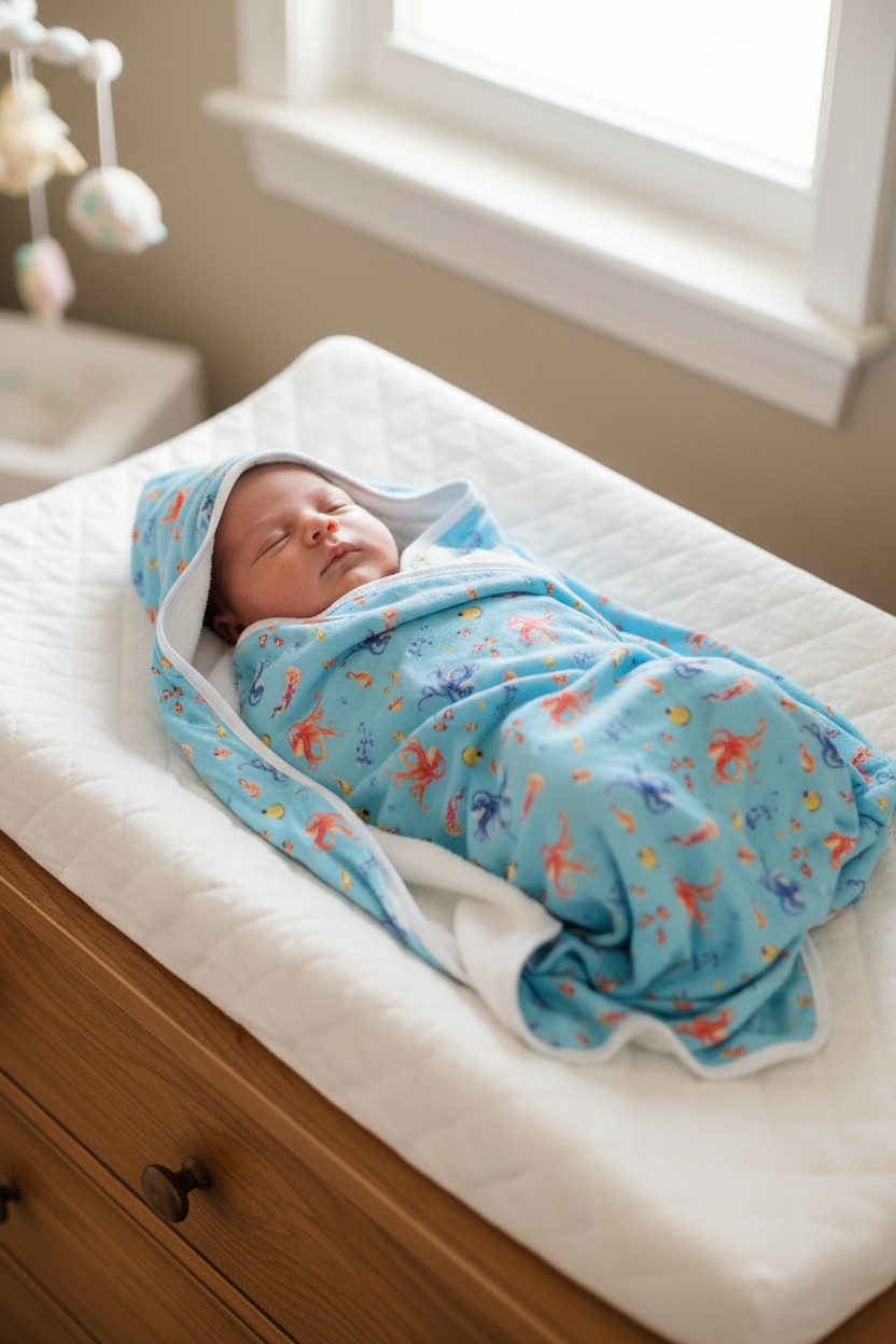 Deep Sea Baby Hooded Towel & Washcloth