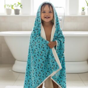 Shark Kids Hooded Towel & Washcloth